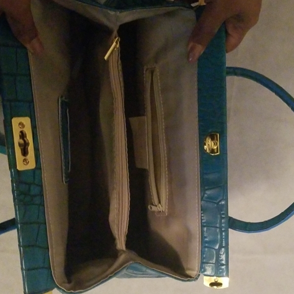 Made in Italia Leather Crocodile  Satchel - Picture 5 of 8